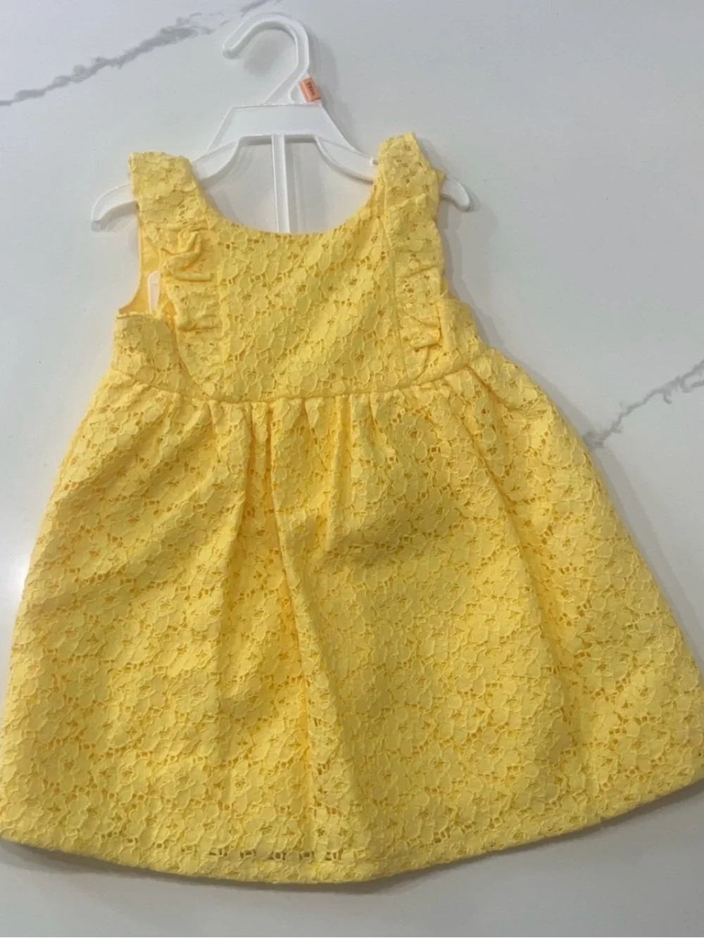 Carter's Yellow Lace Ruffle-Trim Dress